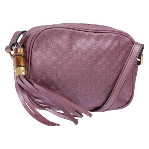 GUCCI Micro GG Canvas Guccissima Bag Leather Pink Gold - Picture 1 of 16